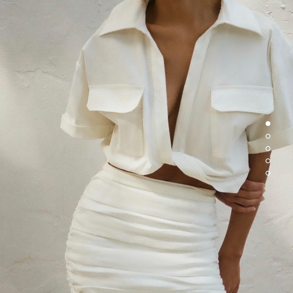 NWT Zara stretch linen blend crop top!